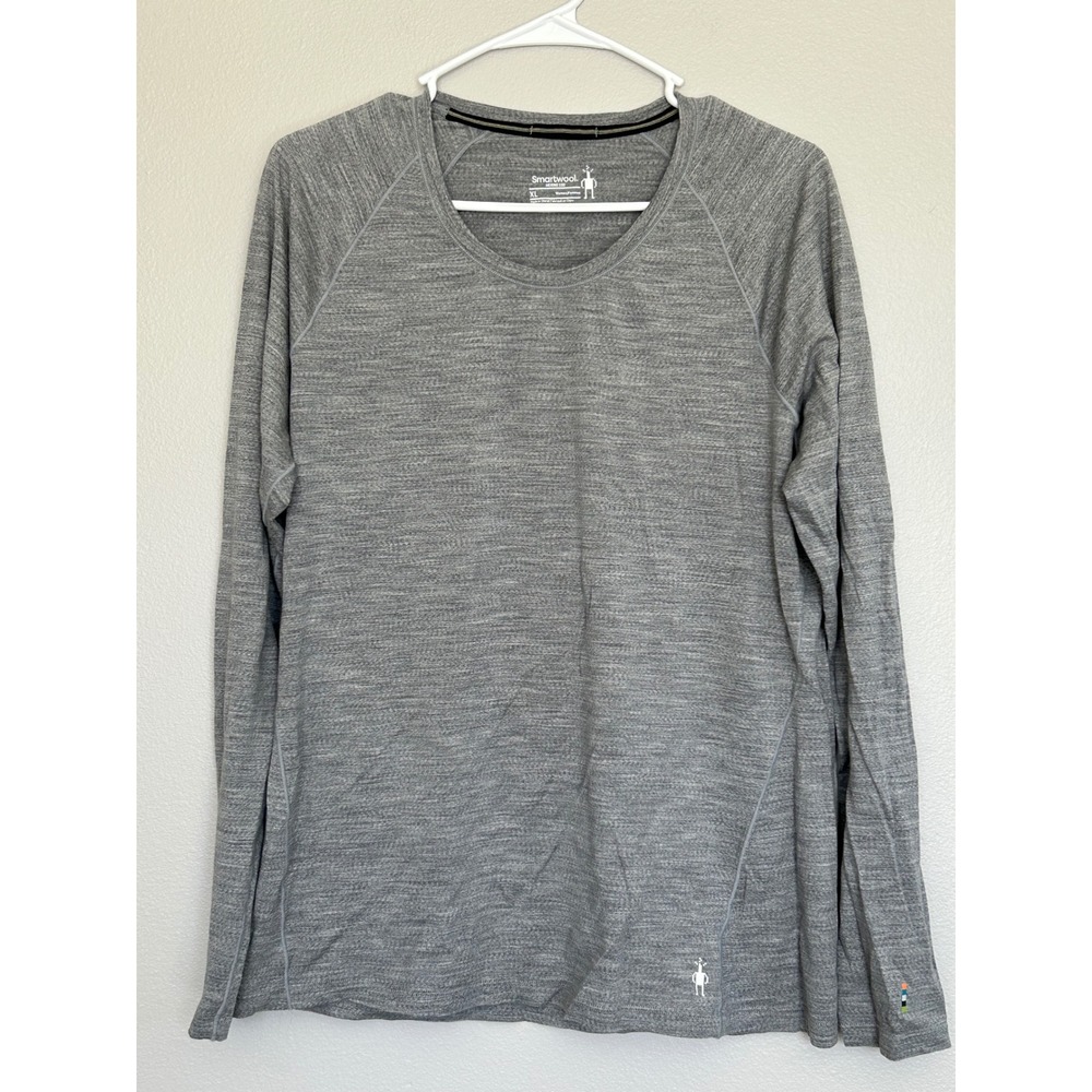 Smartwool Merino 150 Base Layer Top Womens XL Gray Heathered Long Sleeve Crew